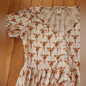 Kate Quinn Cream and Orange Floral Maxi Dress